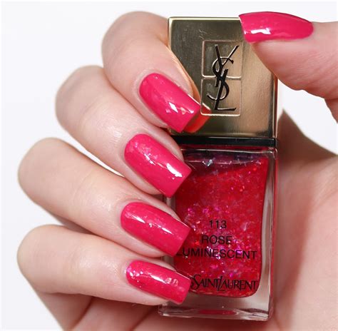 ysl nail polish rose luminescent|YSL la laque nail varnish.